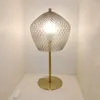 Lampy stołowe lekkie luksusowe szklane lampy LED sypialnia sypialnia nocna studium salonu europejskie i amerykańskie oświetlenie