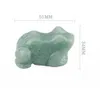 Usine Party Favor 1,5 pouces Grenouille Statue Pierres Naturelles Chambre Ornement Sculpté À La Main Reiki Figurine Opale Rose Quartz Agate Cristaux De Guérison Aquarium KD1