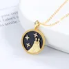 100% 925 Sterling Silver 12 Constellation Necklaces For Women Men Zodiac Sign Shell Pendant Necklace