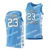 Baskettröjor Custom NCAA North Carolina 23 Michael Blue Heritage Road Jersey Anthony Harris Armando Bacot Leaky Black Vince Carter R.J. Davis Charlie