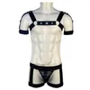 Sous-vêtements Sexy Hommes Maillot de Corps Lutte Singulet Corps Poitrine Harnais Sangle Élastique Lingerie Bandage String Sous-Vêtements Clubwear Vêtements Ensemble