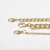 Подвесные ожерелья 4pcs/Set Слоистая золотая цепь для женщин Панк Кромкий Толстый Замок и Колье -ожерелье в ключе