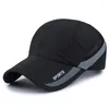 ベレーツクイック乾燥野球帽子メンズゴルフ釣り屋外サマーサンハット調整可能ユニセックス通気性メッシュキャップ