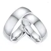 Pierścienie ślubne nigdy nie zanikaj miłości do kobiet mężczyzn srebrny kolor stalowy klasyczny prezent anelowy