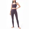 Conjuntos ativos Sportswear Workout Yoga Conjunto para mulheres roupas de ginástica roupas fitness ternos de traje de sutiã acolchoado removível Leggings de uso de treinamento