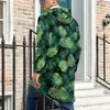 Trench Coats voor heren tropisch palmblad groene print vintage casual winter jassen heren long windbreakers ontwerpen groot formaat capuchoned kleding