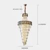 Lampadari a spirale Design Scala Lampadario di cristallo Villa moderna Illuminazione AC110V 220V Lusso Cristal Soggiorno Decorazione Plafonnier