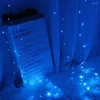 Cordes 3x3M Solaire Alimenté Rideau Lumière 300 LED Guirlande Lumineuse 8 Modes D'éclairage Guirlande De Noël Fée Pour Mariage Décor À La Maison