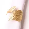 Fall Leaves Napkin Rings Vintage Leaf Napkin Ring Holders Perfect for Wedding Party Table Decoration