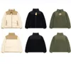 2022 Winter Lamb Wool Splice Down Cotton Jackets Mens mulheres designer de moda Puffer Jacket Casat With Letters Bordery 3 Cores Parkas Clothing M-3xl