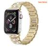 Diamond Stainless Steel Band Smart Straps Compatible with Apple Watch Band 38mm 40mm 41mm 42mm 44mm 45mm watchbands for iWatch SE Series 8 7 6 5 4 3 2 1 Rose-Gold Black