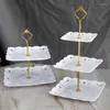 Bakware tools European Style Two-Tier Fruit Bowl Birthday Party Dessert Stand Display Cake Tray Three-Tier