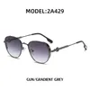 New mens cart womens metal sunglasses gradient color square round glasses frames personalized nose bridge design temples horseshoe9649525