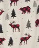 Christmas Pajamas Set Xmas Elk Bear Print Top and Pants Holiday Sleepwear
