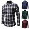 Camisas casuais masculinas Camisa xadrez CAMISAS SOCIAL 2022 Autumn Fashion Moda de mangas compridas botão masculino para baixo