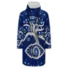 Trench de trincheira masculino Eal Eye Tree Windbreak Men grego Amulet Prind Outerwear