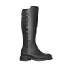 Autumn Winter Winter Botas compridas botas de couro real zíper preto Sapatos femininos letras altas barril knight boots designer sapato lady joelho liso