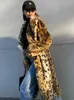 Femmes Fourrure Faux Hiver Long Chaud Épais Léopard Fluffy Trench-Coat Femmes Imprimer Veste Lâche De Luxe Designer Femme Outwear 2022 T221102