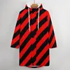 남성용 트렌치 코트 대각선 스트라이프 윈드 브레이크 남성 알바니아 국기 야외 두꺼운 빈티지 프린트 겨울 재킷 캐주얼 큰 크기 5xl 6xl