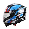 Casques de moto de course tout-terrain à rabat complet avec Bluetooth