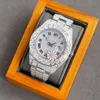 Zegarek na rękę Diamond Mens Watch 42 mm Automatyczne mechaniczne diamenty Róża Zegarek Sapphire Waterproof Wrishwatch Fashion Na rękę Montre de lukse prezenty