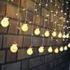 Strings 3,5 m 96 LEDS Snowman String Lights LED USB/Battery bediende gordijnfee voor kerstvakantie feestkamer tuin decora