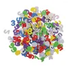 Embrulho de presente 150pcs 0-9 adesivos de espuma de números de números árabes para crianças aprendendo