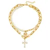 Choker Fashion Coin Pearl-halsband Multi-lagers harts Butterfly Halsband för kvinnor Bohemiska guldtrendiga smycken gåvor