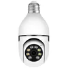 WiFi 360ﾰ Panoramique Ampoule Caméra Surveillance Caméra IP Vision nocturne Audio bidirectionnel Full HD 1080P Moniteur de sécurité à domicile sans fil