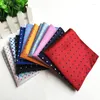 Bow Ties 18 Style Paisley Polka Dot Mens Handkerchiefs Classic Polyester Pocket Towel Hanky Formal Business Suits Chest Gifts