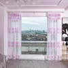 Curtain Thermal Insulated Curtains Window Tulle Trees Voile Fabric Drape Sheer Home Textiles Teal Floral Shower