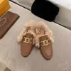 Women's flat sole Fuller slippers Fashion round head hardware surround designer office Party shoelace box 35-41