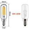 2PCS E14 LED 2/4/6W Coideur de lumière blanche chaude T25 Bulbe de ventilateur d'extracteur de capot