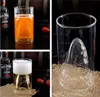 Novo copo de vidro transparente caneca de caneca de tubarão de chá de chá copo de água engraçado canecas de natal crianças presentes de café expresso copos de vidro
