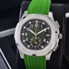 Erkekler Sapphire Crystal 40mm Siyah Cal 324 SC Rubbersstrap Katlanır Toka Otomatik Mekanik Spor Erkek Swatches MUL237Q