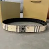 Designer belt luxury men classic pin buckle belts gold and silver buckle head striped doublesided casual 4 colors width 38cm siz8561170