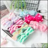 Hair Band Coral Fleece Soft Elastic Hairbands Spa Bath Shower Make Up Wash Face Headband Hair Band Girls Accessories 10Pcs Drop Deli Dhxkc