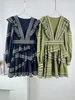 Sıradan Elbiseler Moda Marka Tasarımcısı Tasarımlar Sonbahar ve Kış Yeni Nakış V Yastık fırfır elbisesi