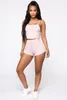 Trajes de mujer BKLD Sexy Conjunto de dos piezas Mujeres Correa de espagueti Crop Top Shorts Conjuntos Rayas Bodycon Trajes a juego Ropa de verano para