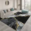 Carpets Black Gold Marble Large Rugs Living Room Decoration Luxury European Style Hallway Kitchen Floor Carpet Home Entrance Door Mat