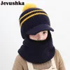 Шляпы кепков, детка, зимняя помка и мальчик с теплой флисовой подкладкой для детей ht19025 221101