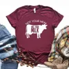 Fashion Spring Arrival Not Your Tee Mom Milk Cow Print Women Casual Funny T Shirt