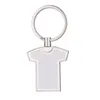 Bricolage blanc Sublimation porte-clés pendentif transfert de chaleur en métal porte-clés voiture porte-clés cadeau porte-clés RRA486