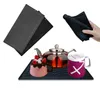 Silicone Dish Drying Mats 29x14.5cm Foldable Insulated Soft Rubber Dishes Protector Sink Mat Table Kitchen Placemats