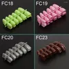 False Nails 50 Sets 600 Pieces Square Shape Nail In 20 Different Colors Fake Tips DIY Stick Press On Art Designs