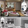 WiFi 360 ° Panoramik Ampul Kamera Gözetim IP Kamera Gece Görüşü Two Way Ses Tam HD 1080P Kablosuz Ev Güvenlik Monitörü