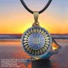 Pendant Necklaces Eudora 20mm Vintage Dark Blue Sunflower Harmony Bola Ball Necklace With Sound Chime Pregnancy For Mom