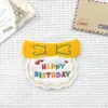 Dog Apparel Pet Birthday Decoration Scarf Cat Holiday Atmosphere Saliva Towel Triangle Handmade Embroidery Adjustable Size Collar