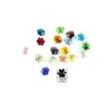 Lustre en cristal de couleur mixte, perles de flocon de neige en verre de 14mm, un trou ou deux trous, accessoires pour lustres, pendentifs à prisme en vrac
