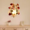 Chandeliers D35cm Floral Pendant Lamp Living Room Candle Lamps Luxury Modern Children Hanging Lights AC D